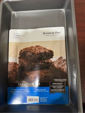 Mainstays Gray Nonstick Brownie Pan